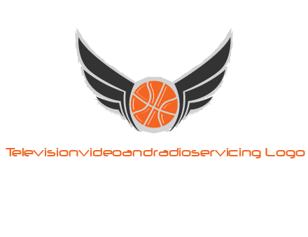 basketball with wings logo