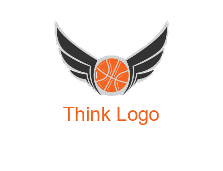 basketball with wings logo
