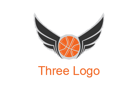 basketball with wings logo