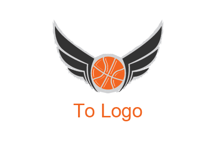 basketball with wings logo