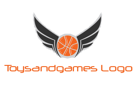 basketball with wings logo