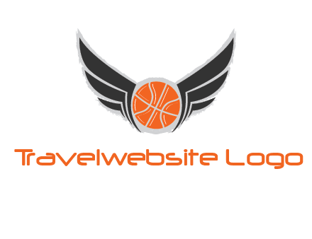 basketball with wings logo