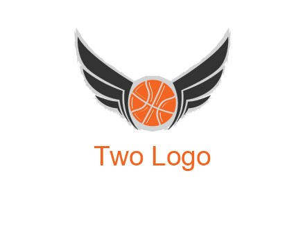 basketball with wings logo