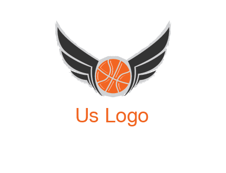 basketball with wings logo