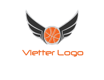 basketball with wings logo
