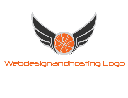 basketball with wings logo