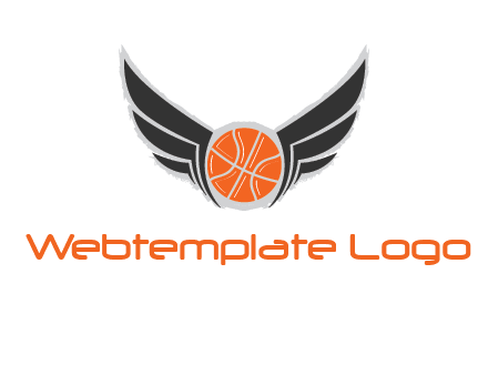 basketball with wings logo