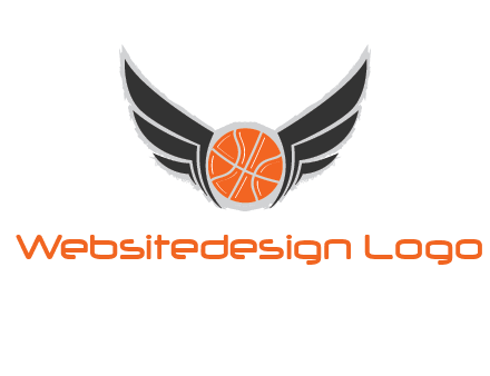 basketball with wings logo