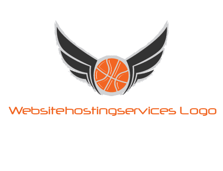 basketball with wings logo