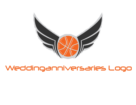 basketball with wings logo