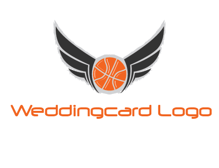 basketball with wings logo