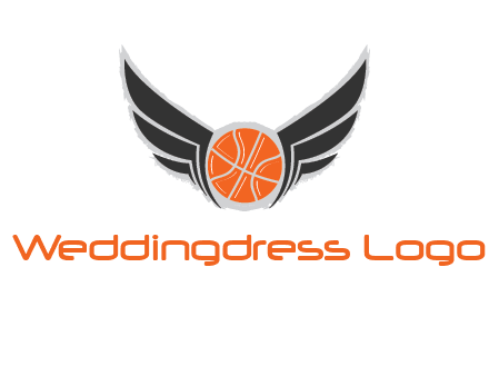 basketball with wings logo