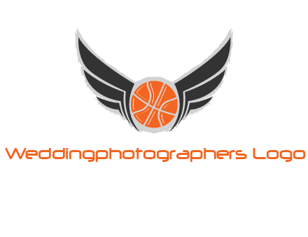 basketball with wings logo