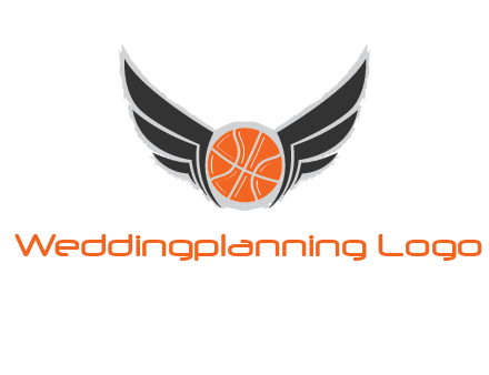 basketball with wings logo
