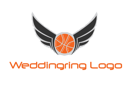 basketball with wings logo