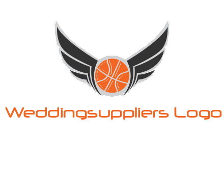 basketball with wings logo