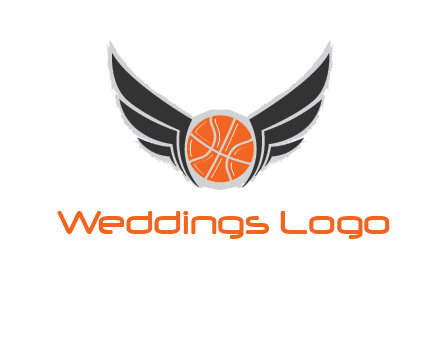 basketball with wings logo