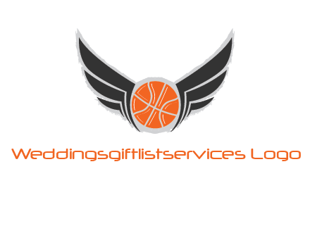 basketball with wings logo