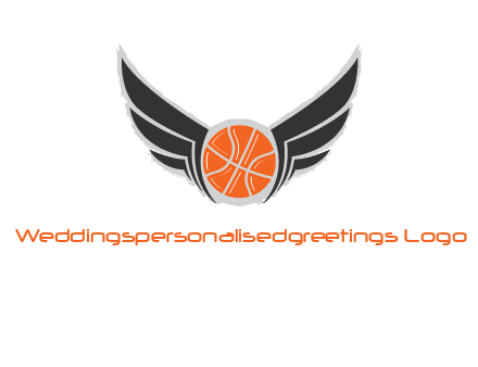 basketball with wings logo