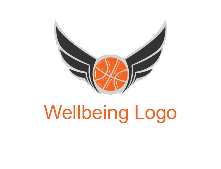 basketball with wings logo
