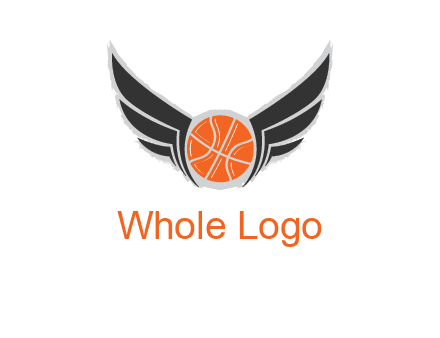 basketball with wings logo