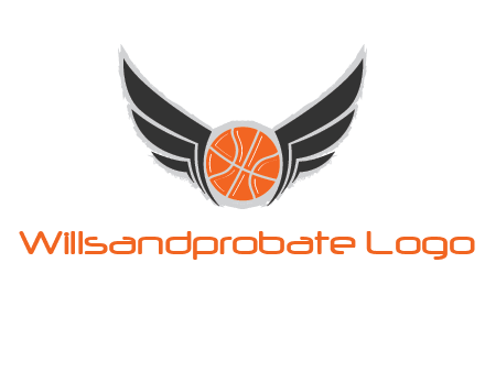 basketball with wings logo