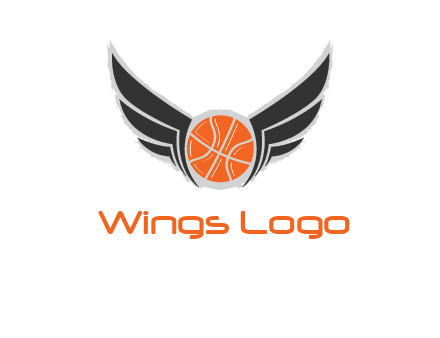 basketball with wings logo