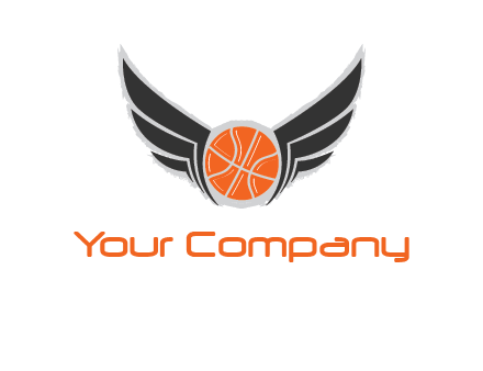 basketball with wings logo