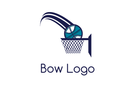 basketball in hoop logo