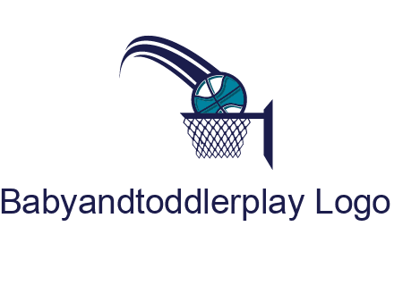 basketball in hoop logo