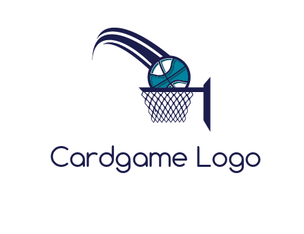 basketball in hoop logo