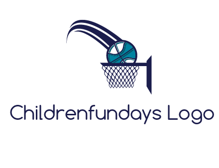 basketball in hoop logo