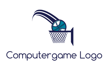 basketball in hoop logo