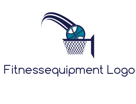 basketball in hoop logo