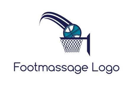 basketball in hoop logo