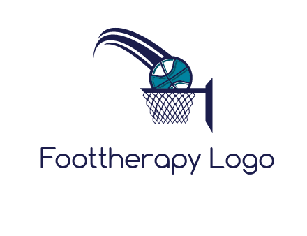 basketball in hoop logo