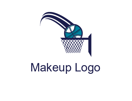 basketball in hoop logo
