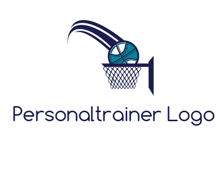 basketball in hoop logo