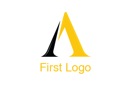 broken letter A logo
