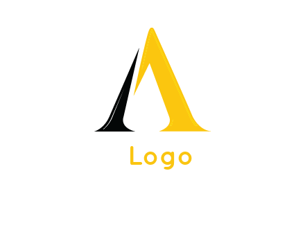 broken letter A logo