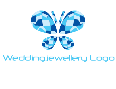 pear cut diamonds forming a butterfly