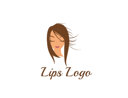 face illustration in beauty spa logo