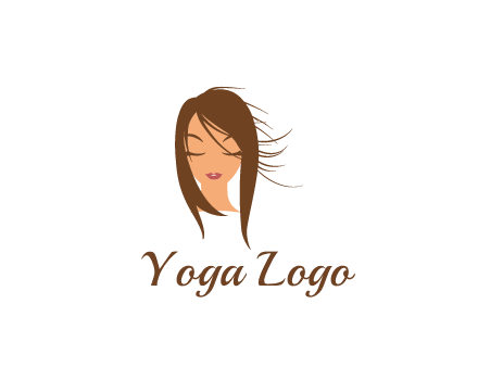 face illustration in beauty spa logo