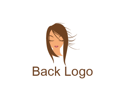 face illustration in beauty spa logo