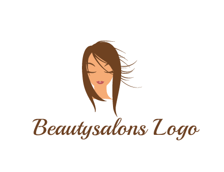 face illustration in beauty spa logo