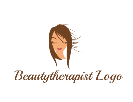 face illustration in beauty spa logo