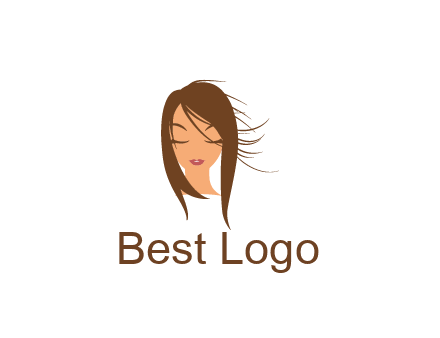 face illustration in beauty spa logo