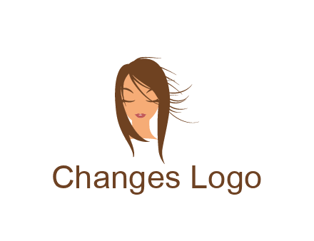 face illustration in beauty spa logo