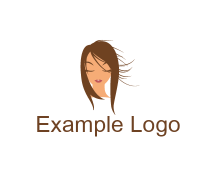 face illustration in beauty spa logo