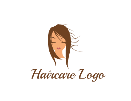 face illustration in beauty spa logo